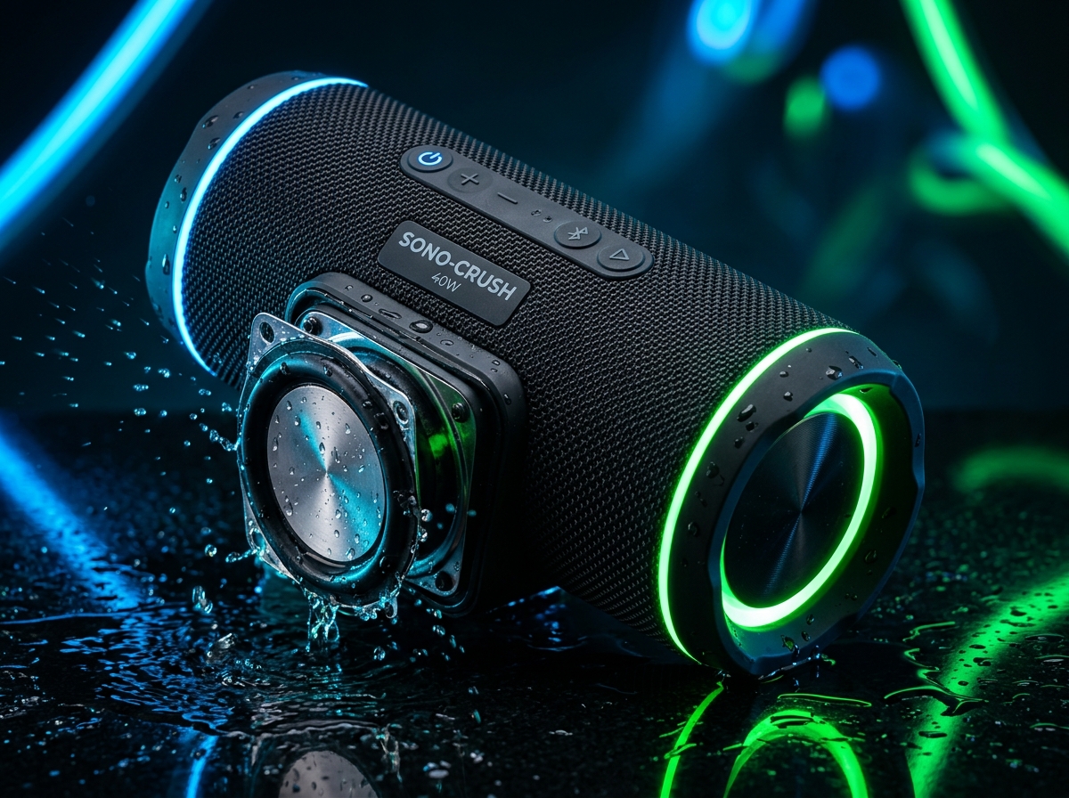 Портативная RGB Акустика 40W Bass
